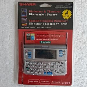 Sharp Electronic Dictionary & Thesaurus PW - E250 Grey